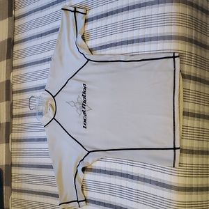 Medium White Local Motion Men Swim Shirt